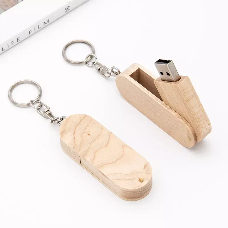 Wooden USB 2.0 With Key Ring