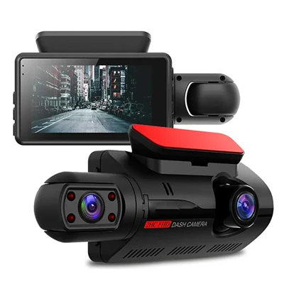 3 tuuman Night Vision Dual Lens Dash Cam
